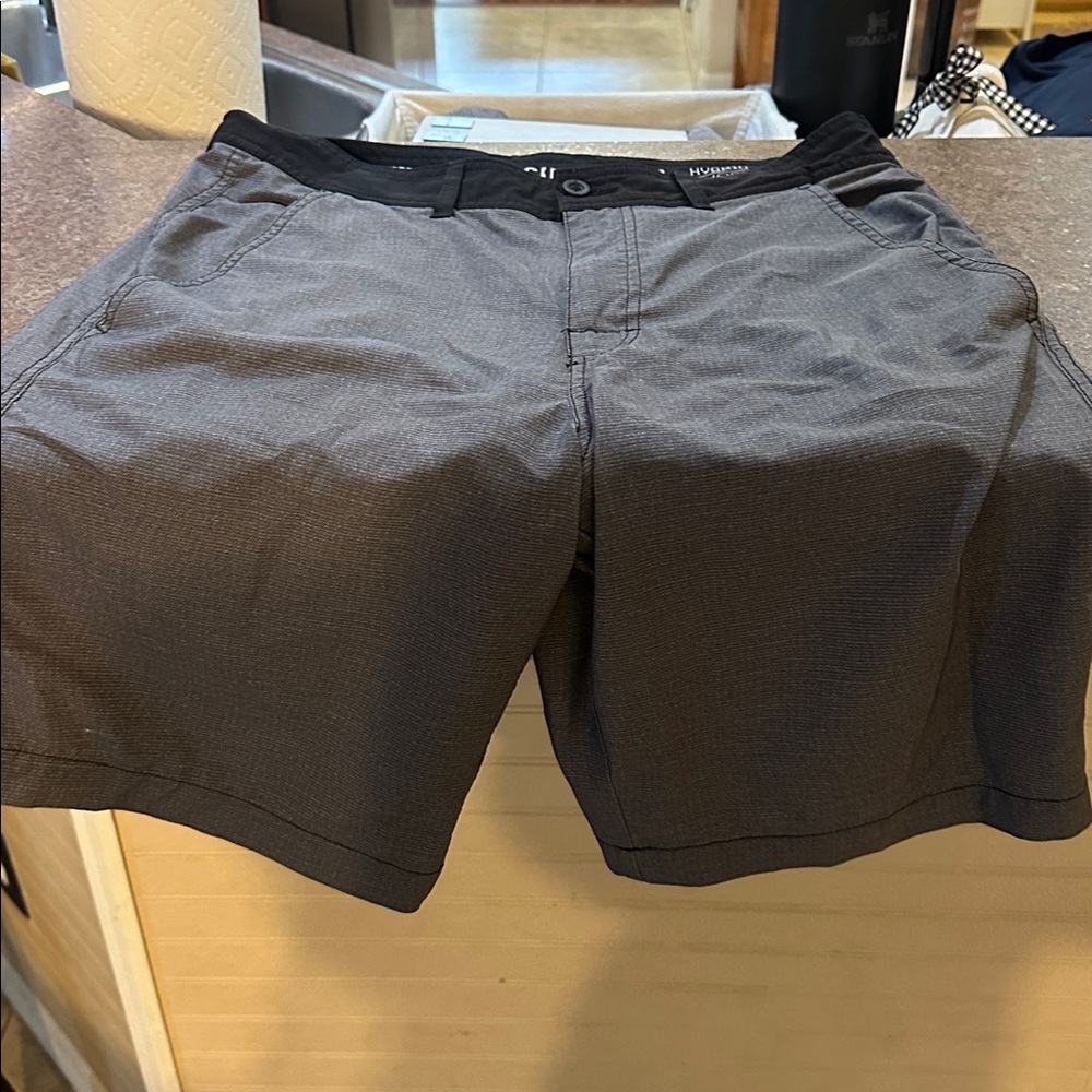 5/$25.00 Mossimo Men's Hybrid Textured Grey Swim Shorts black